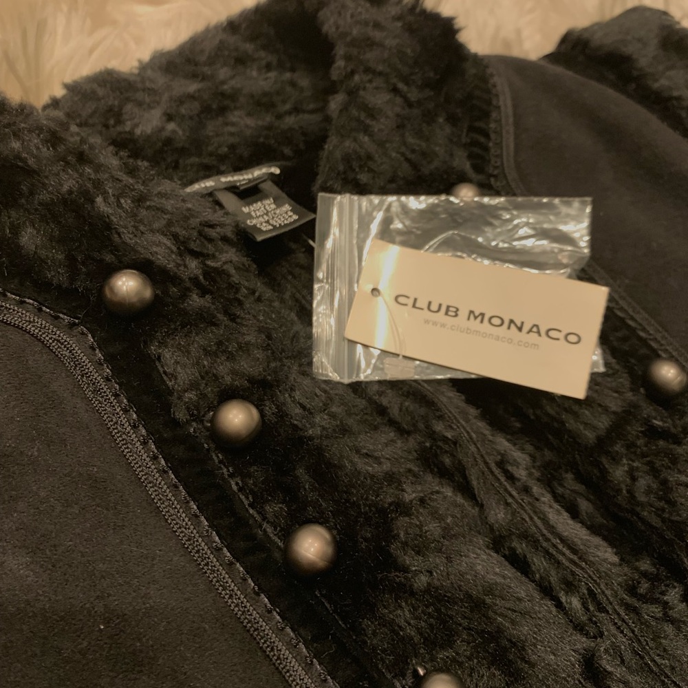 Club Monaco Elisa faux fur suede vest